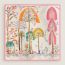 Cinq Forets Primaires shawl 140, rose/blanc/vert, We will notify you when this product is back in stock