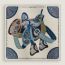 Selle de Collection shawl 140, naturel/bleu/vert, We will notify you when this product is back in stock
