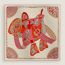 Selle de Collection shawl 140, naturel/rouge/rose, We will notify you when this product is back in stock