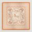 Grand Apparat Bandana shawl 140, orange cuit/blanc/gris