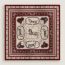Grand Apparat Bandana shawl 140, rouge H/naturel/noir