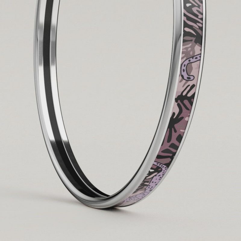 エナメルブレスレット《ジャングル・バーズ》 - パープル | Hermès