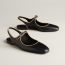Kleo slingback, noir/jaune Malawi, no stock
