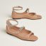 Kristen sandal, beige perlino/gris argenté