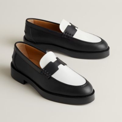 未使用級 Hermes エルメス アワー モカシン ローファー 36 1/2 黒 絶対 