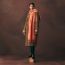 Casaque Jumping scarf, orange/camel chiné