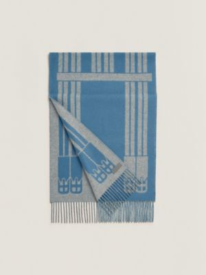 gris chiné/bleu pétrole