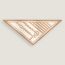 Coaching double face triangle scarf, ivoire/camel