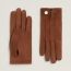 Nervures Droites gloves, cognac