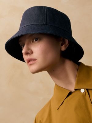 Laure Denim 버킷 햇, 보기: 이미지: 제품 착용 이미지, worn, 2개 중 3번째 보기