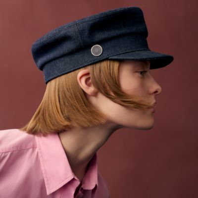 キャスケット 《ドーヴィル》 デニム - ブルー | Hermès - エルメス  