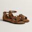 Santorini sandal, brun fumé