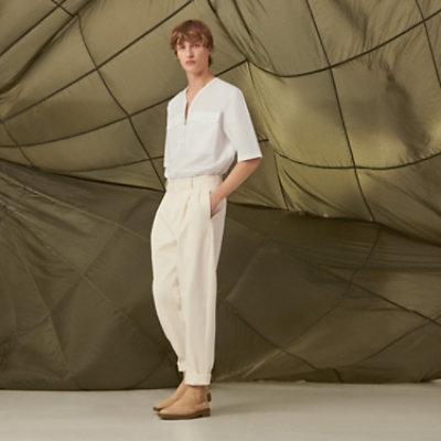 Saint Germain shorts with leather tab | Hermès USA