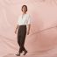 Seoul pants with pleats, chocolat, no stock