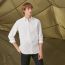 Sporty fit shirt with Emile collar, blanc