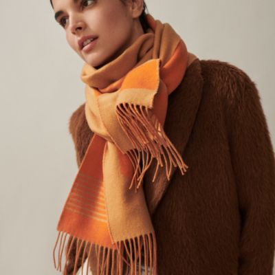 定価8万円三好良着HERMES 多 カシミヤマフラーH ECOSSAIS RECTO - 小物 