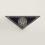 Blason triangle Scarf, marine/beige chiné