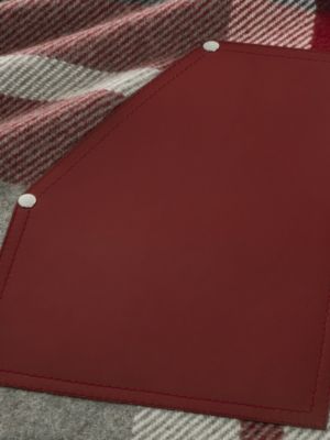 カシミヤマフラー 《タータンポケット・キュイール・アップリケ》, イメージ: 詳細図, detail, ビュー3の3