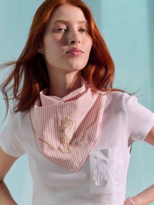 Ancre Marine triangle scarf, View: Worn, worn, view 2 of 5