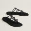 Mykonos sandal, noir