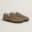 Mocassins Lazy, étoupe/écru