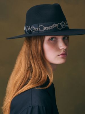 Faubourg Dechaine hat, View: Worn, worn, view 2 of 3