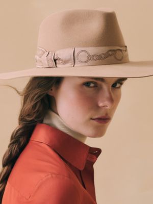 Faubourg Dechaine hat, View: Worn, worn, view 3 of 3