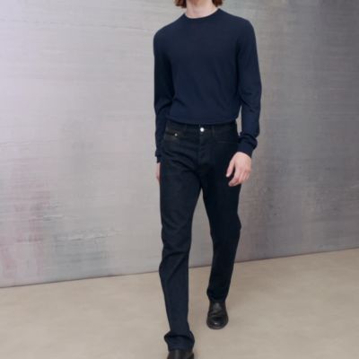 Jeans with leather pocket detail, View: video, view 2 of 7
