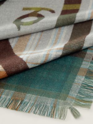 Carré 80 frangé Quadrige Tartan, Vue: Vue détaillée, detail, vue 3 sur 3