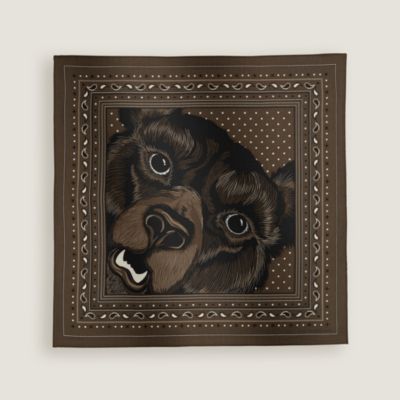 エルメス カレH65 GRRRRR!ガルルルルル! 熊 ベア バンダナ柄カシシル  