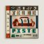 Carré 65 Jeu de Piste, caramel/menthe/beige