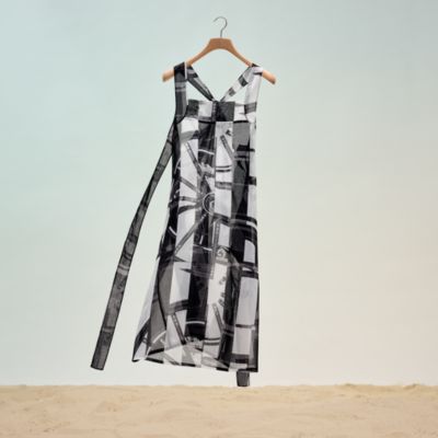 HERMES \"Guepards et Palmettes 3D\" beach dress ★関税込 Guepards et Palmettes