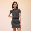 "H Rond" jacquard miniskirt, noir, no stock
