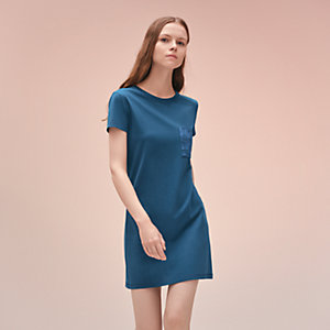 Straight embroidered pocket dress | Hermès USA