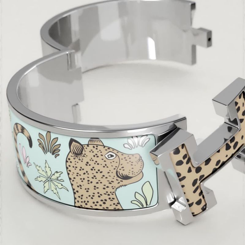 【HERMES】Clic Clac H Les Leopards ブレスレット Clic Clac H Les Leopards bracelet | Hermès Australia