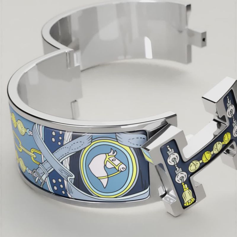 お洒落☆【HERMES】Clic Clac ブレスレット H Bouquets Selliers 303311FPF5_video_2-AVS?wid=800