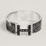 Clic Clac H Jour de Casting bracelet, orfèvre gris platine/noir