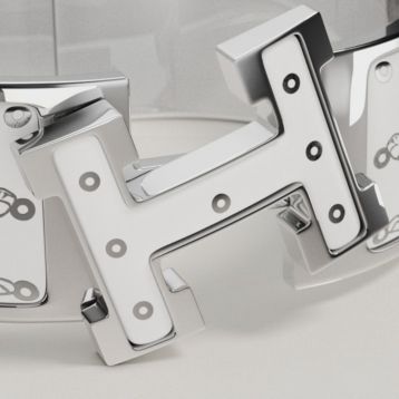HERMES エナメルブレスレット　クリックHホワイト エナメルブレスレット 《クリックH/エルメス・フラッグシップ