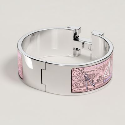 HERMES Hブレス　パープル エルメス HERMES クリックH PM パープル×ネイビー メタル エナメル