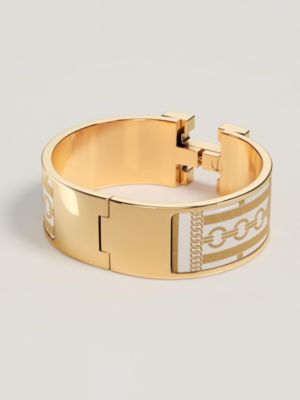 Clic Clac H Tartan & Chaines Obliques bracelet, View: Back, back, view 4 of 4