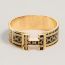 Clic Clac H Tartan & Chaines Obliques bracelet, orfèvre jaune or/noir