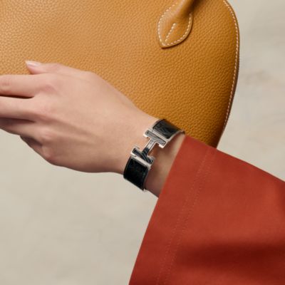 正規品 HERMES エルメス ブラックレザー ラップブレスレット2way HERMES エルメス トゥルニス シルバー金具 2連 レザー