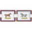 Chevaux a la Couverture set of 2 ashtrays, mini model, étoupe
