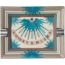 Cadran Solaire ashtray, étoupe/turquoise