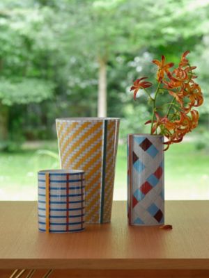 Perimetre Basket Osier high vase, small model, View: front, front, view 2 of 4