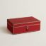 Coffret Amalthée pour 2 montres et bijoux, grand modèle, rouge piment/rubis