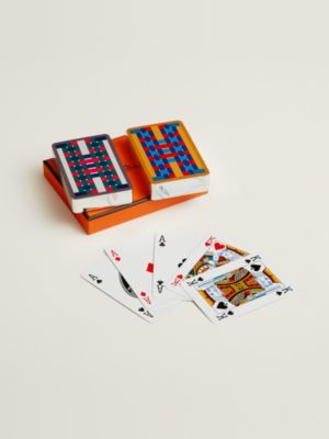 Set of 2 H Tissage bridge playing cards