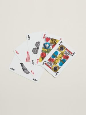 Set of 2 Lithographie Equestre bridge playing cards, View: above, above, view 4 of 4
