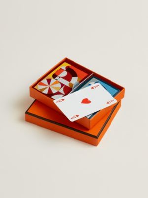 Conjunto de dois jogos de cartas para bridge Cheval Natté, Exibir: frente, front, visualizar 3 de 4