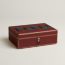 Amalthee Perspectives Indiennes watch box, large model, rouge H/bordeaux